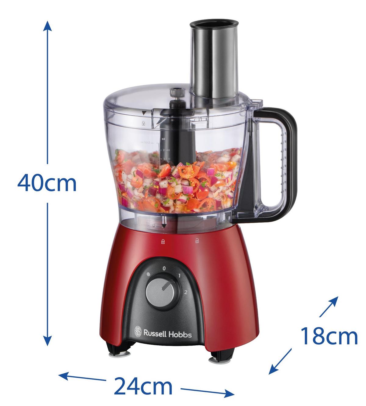 Konyhai Robotgép Russell Hobbs Desire - piros, Basics, műanyag (40/24/18cm) - Russell Hobbs