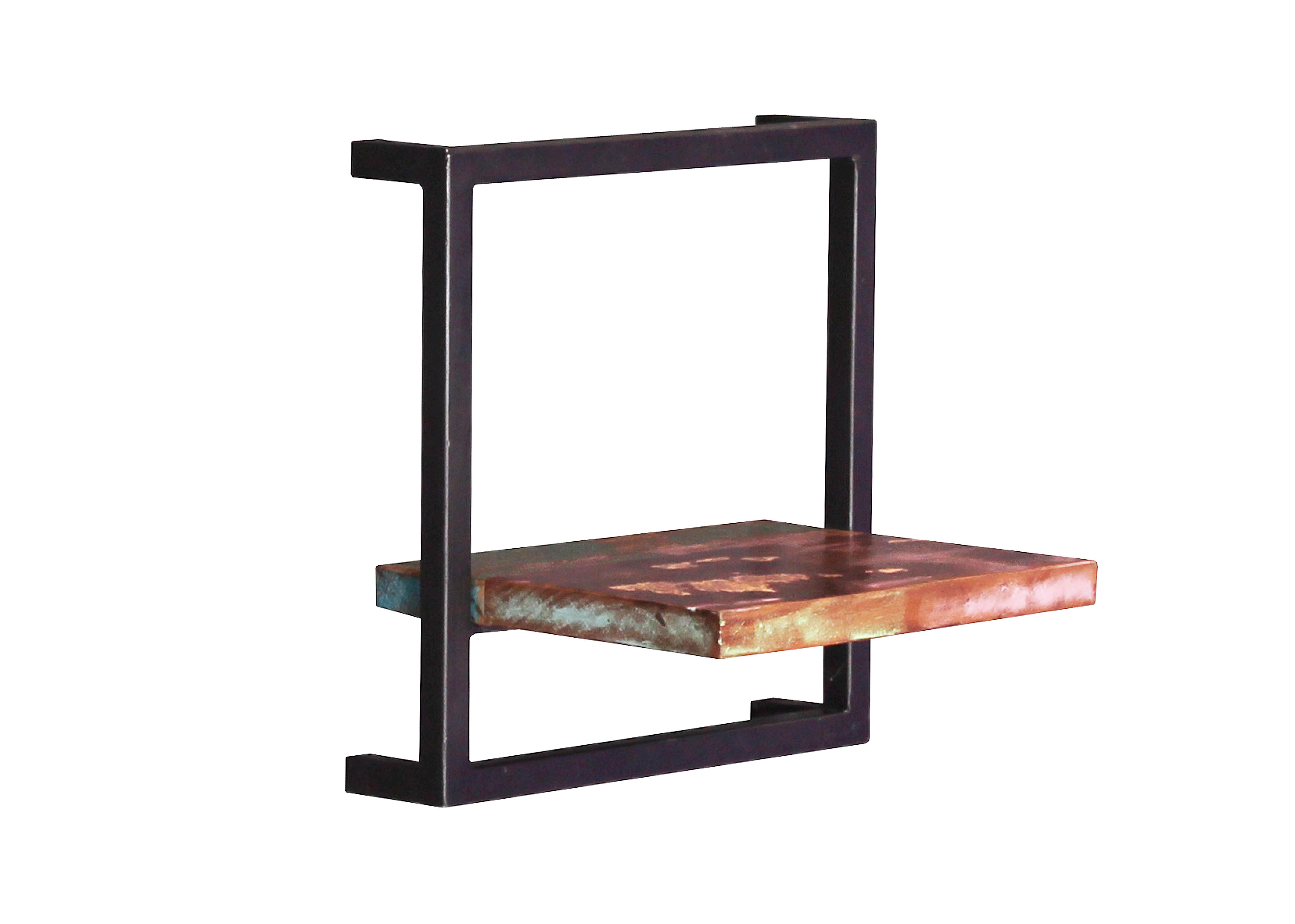 Wandregal Multicolor/Schwarz - Multicolor/Schwarz, Design, Holz/Metall (35/35/25cm) - MID.YOU