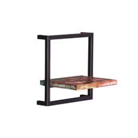 Wandregal Multicolor/Schwarz - Multicolor/Schwarz, Design, Holz/Metall (35/35/25cm) - MID.YOU