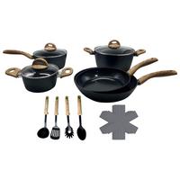 Kochtopfset Rico - Klar/Schwarz, Basics, Glas/Kunststoff - James Wood