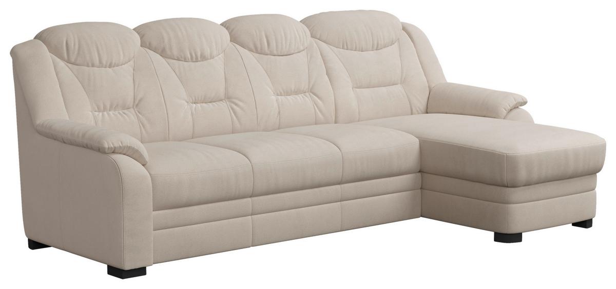 Rohová sedačka MARCUS, pravá, béžová žinylka - černá/béžová, Basics, textil/plast (257/162cm) - MID.YOU