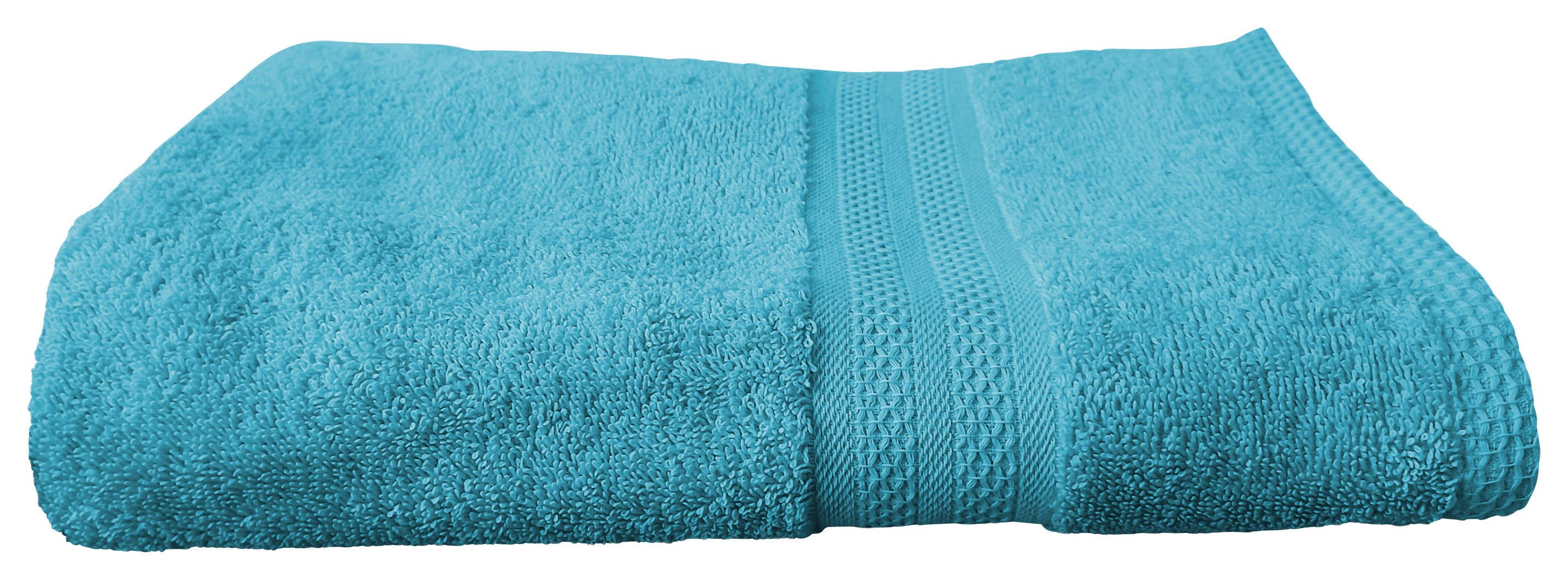 Handtuch Lala Baumwolle 400 G/m2 Türkis 45x90 Cm - Türkis, KONVENTIONELL, Textil (45/90cm) - Ondega