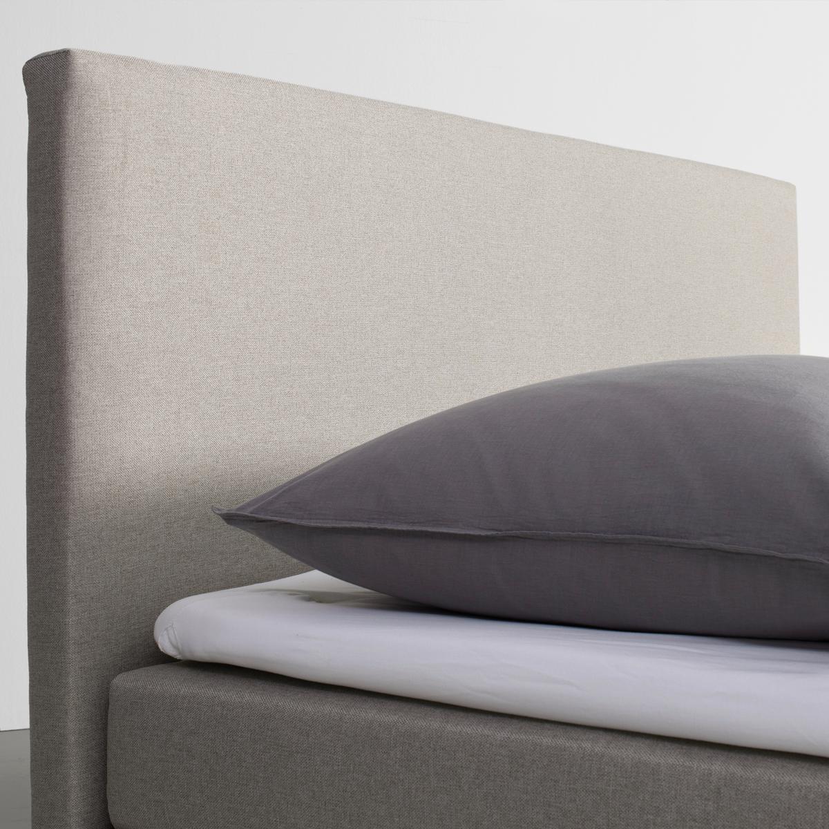 Boxpringová posteľ s toperom, 180x200 cm, béžová - čierna/béžová, Modern, drevo/textil (180/200cm) - Bessagi Home