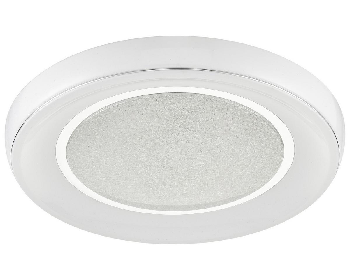 Led-deckenleuchte Beatrice Ø 64 Cm Mit Sternenhimmel - Weiß, MODERN, Kunststoff/Metall (64cm) - Luca Bessoni