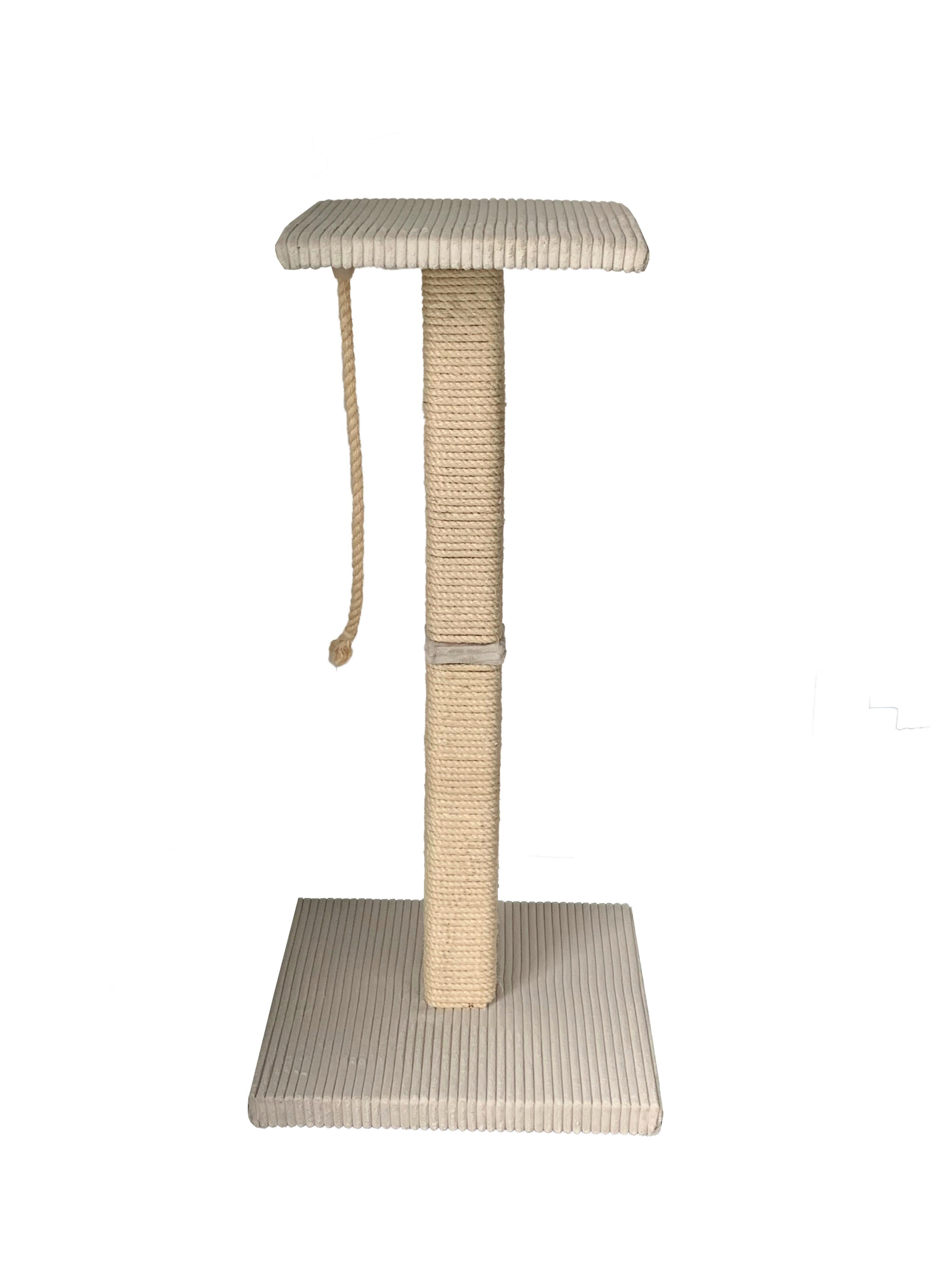 Kratzbaum Emmi Gr. 2 Beige, LxBxH: 45x45x97 cm - Beige, Basics, Holzwerkstoff/Textil (45/45/97cm)