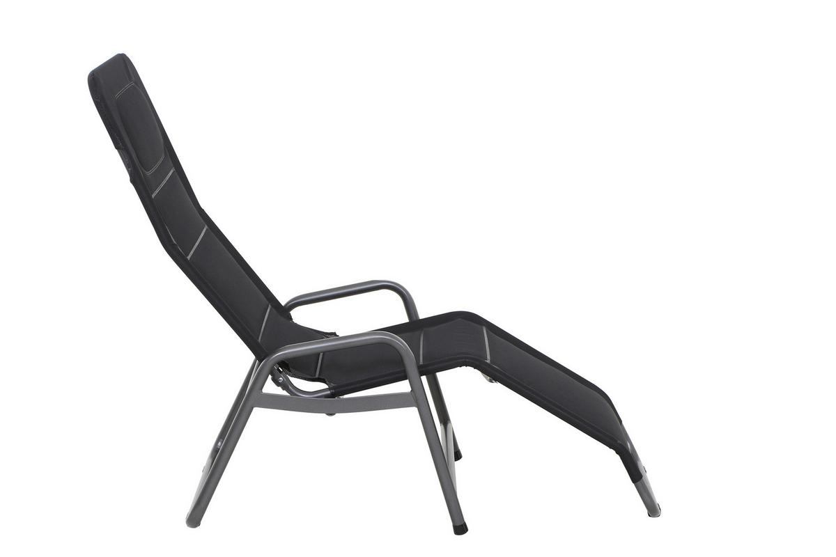 Sonnenliege J40974 metall, verstellbar - Schwarz, KONVENTIONELL, Kunststoff/Metall (150/71/112cm) - Siena Garden