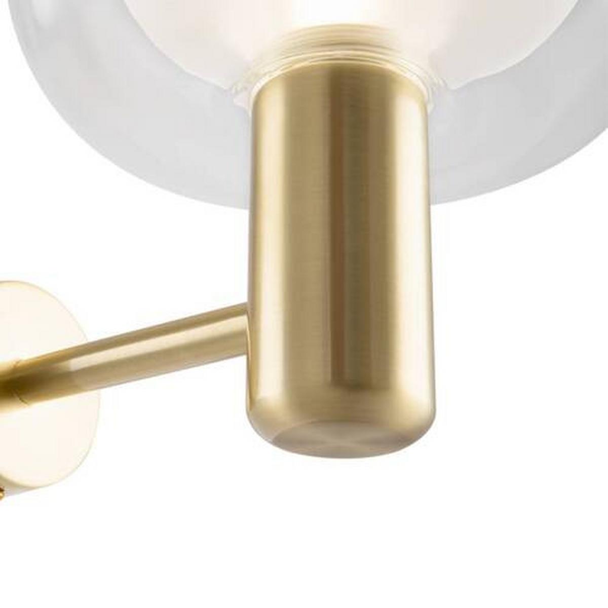 Wandleuchte Vision - Transparent/Goldfarben, Trend, Glas/Metall (21/18/22,7cm) - MAYTONI