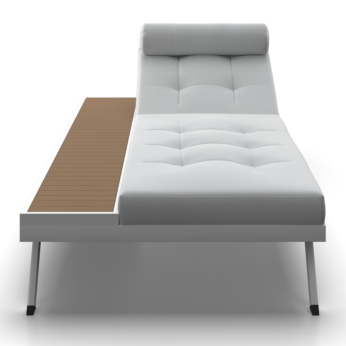 ZAHRADNÍ LEHÁTKO AVOLINA - bílá/světle šedá, Moderní, kov/textil (199/30/86cm) - Bessagi Garden