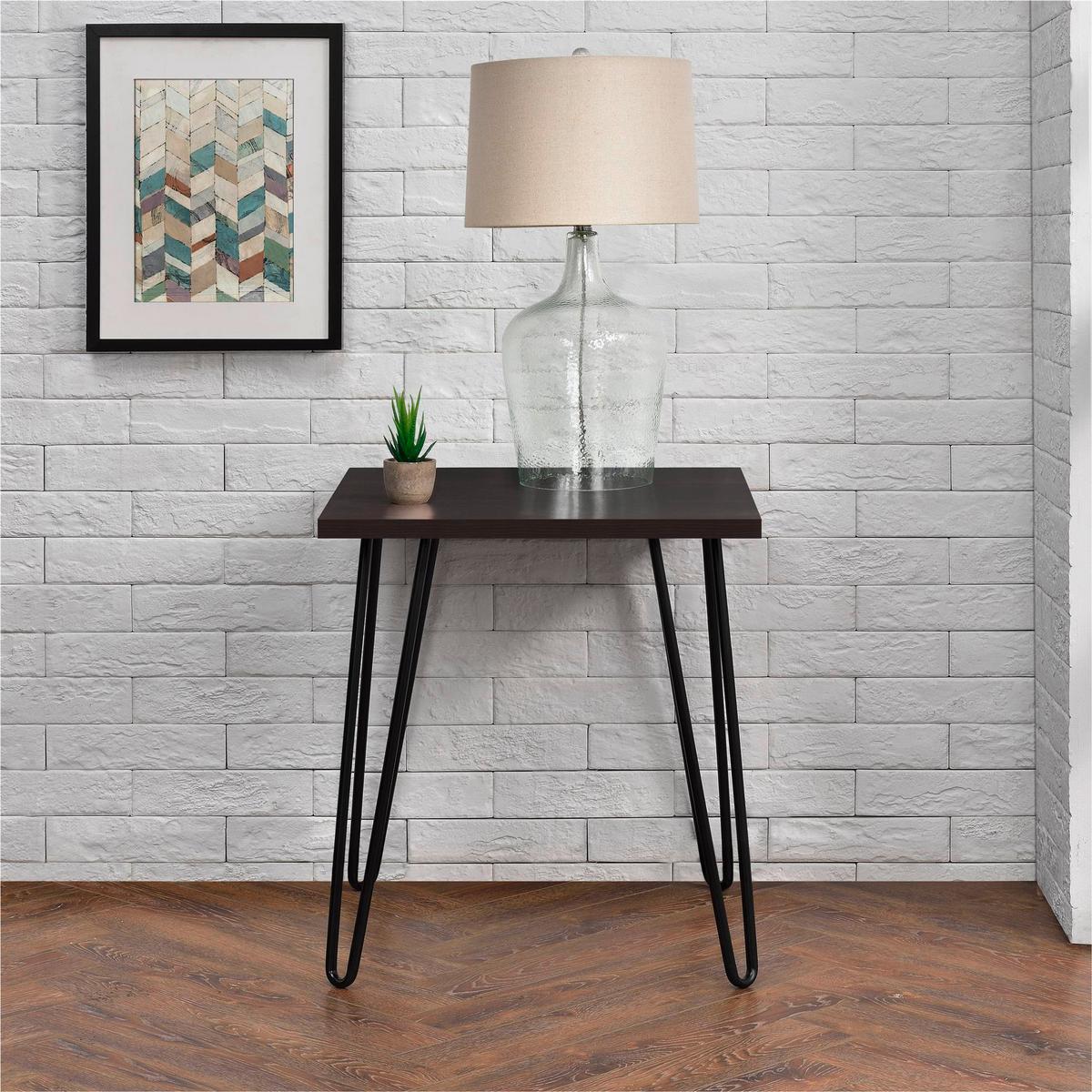 Beistelltisch Owen Braun B: 49 cm - Schwarz/Braun, Design, Papier/Holzwerkstoff (49/49/55cm) - MID.YOU