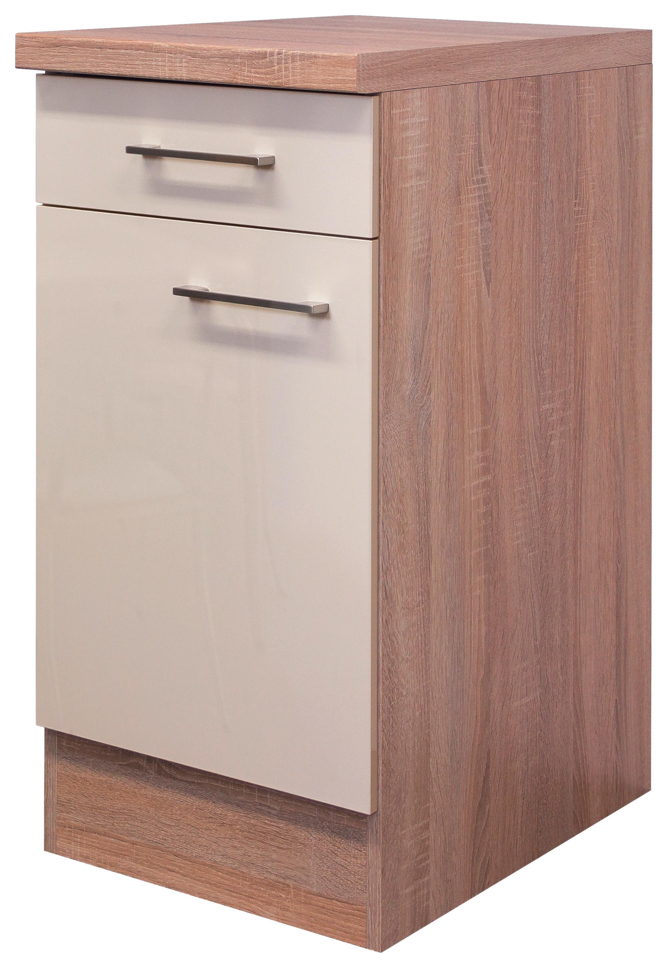 Kuchyňská spodní skříňka NEPAL US40 - Sonoma dub/kašmírová, Moderní, kov/kompozitní dřevo (40/86/60cm) - MID.YOU