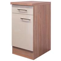 Küchenunterschrank Nepal 40 Cm Kaschmir/eiche Dekor M. Lade - Kaschmir/Sonoma Eiche, MODERN, Holzwerkstoff (40/86/60cm) - FlexWell