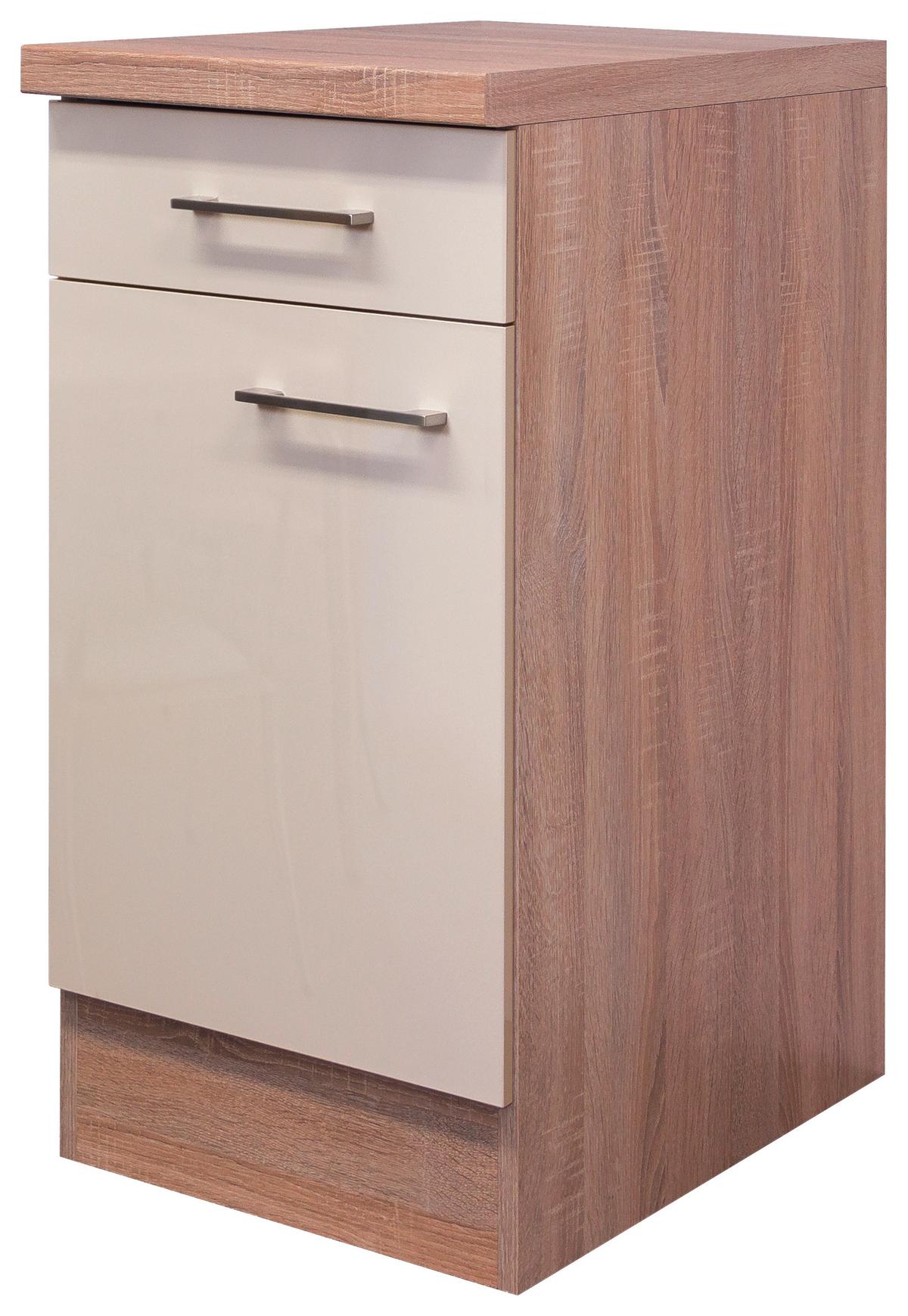 Küchenunterschrank Nepal 40 Cm Kaschmir/eiche Dekor M. Lade - Kaschmir/Sonoma Eiche, MODERN, Holzwerkstoff (40/86/60cm) - FlexWell