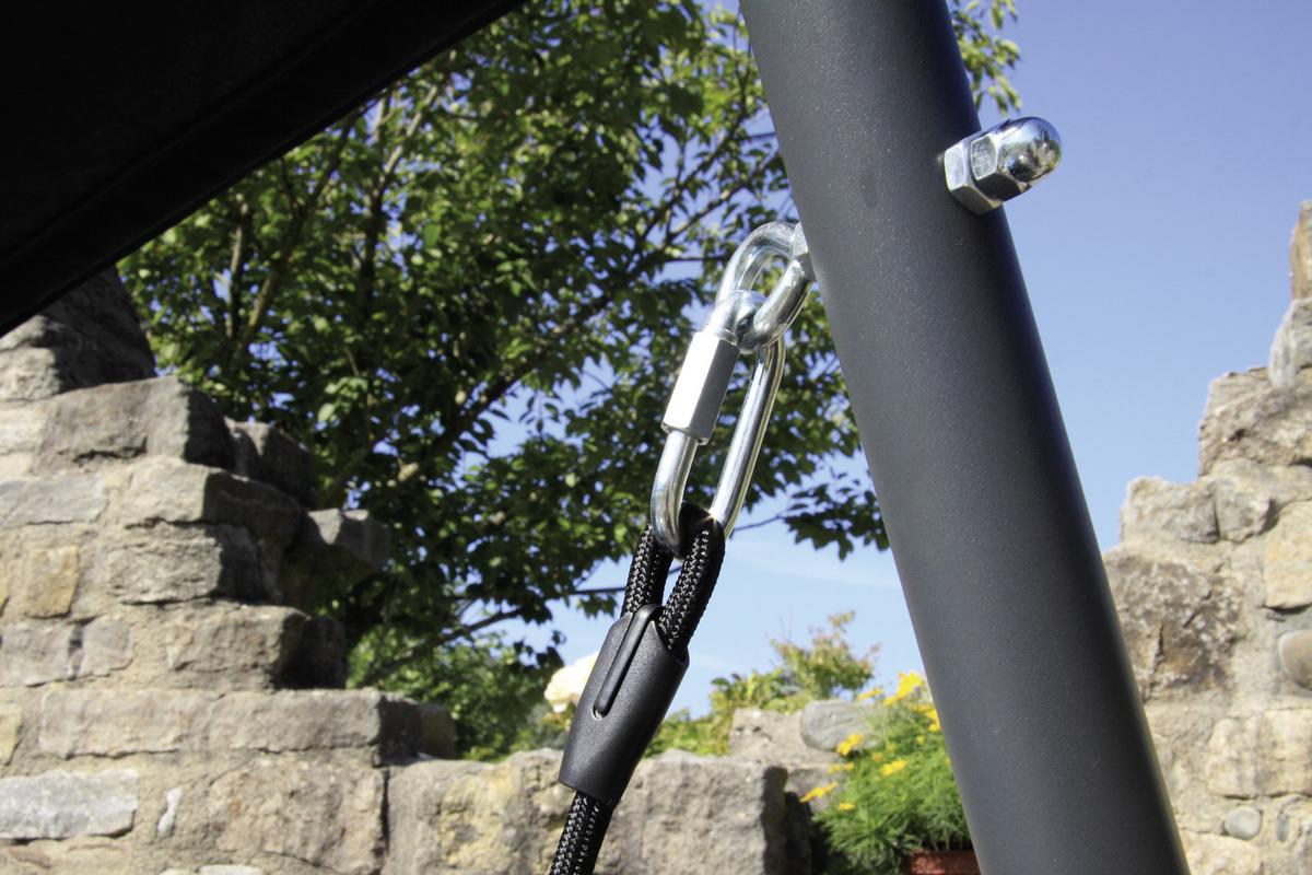 Hollywoodschaukel Mit Sonnendach Sun Acamp 2 Pers. - Anthrazit, Basics, Textil/Metall (190/142/177cm) - Acamp