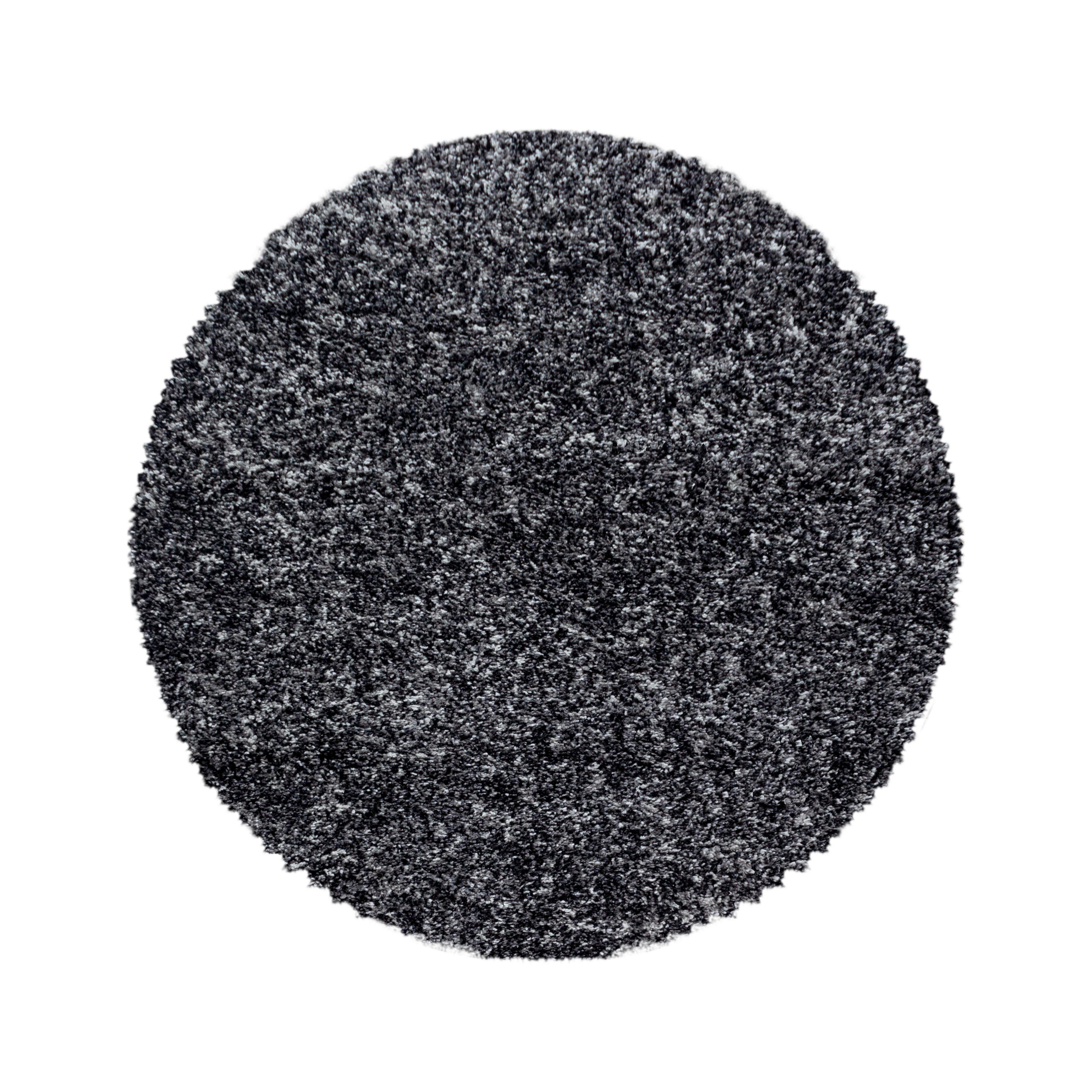 Hochflorteppich Enjoy - Anthrazit, KONVENTIONELL, Textil (80cm) - Novel