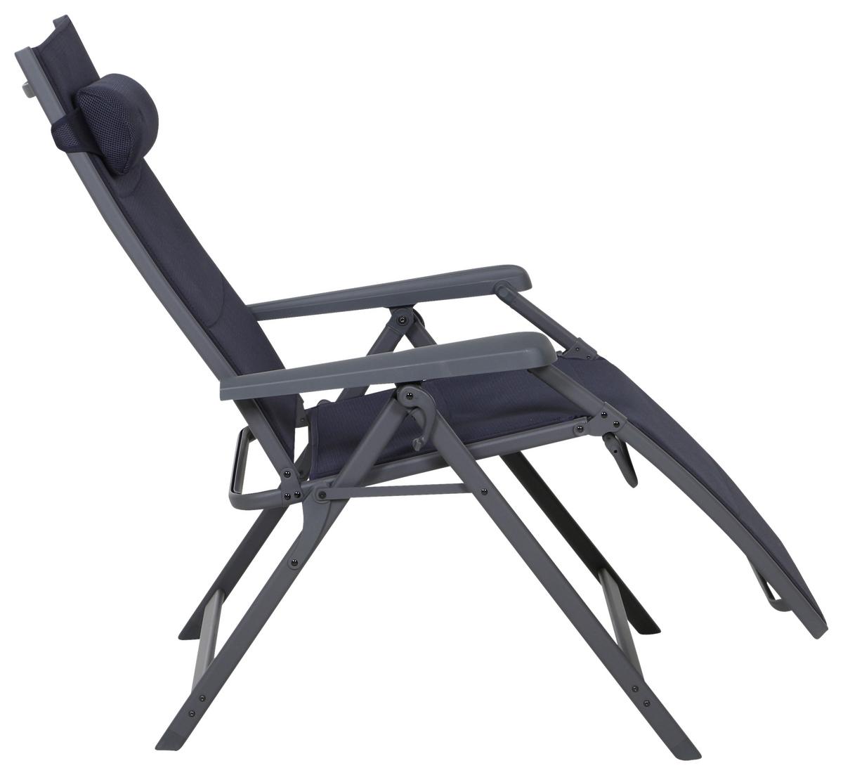 Sonnenliege Premium Aluminium, verstellbar - Anthrazit, KONVENTIONELL, Textil/Metall (75/123/91cm) - Siena Garden