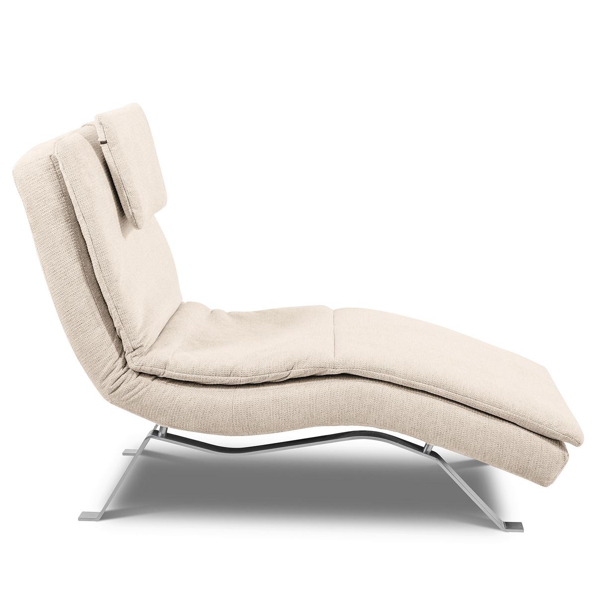 RELAXLIEGE Beige B: 65 cm - Beige/Silberfarben, Design, Textil (65/95/171cm) - Celina Home