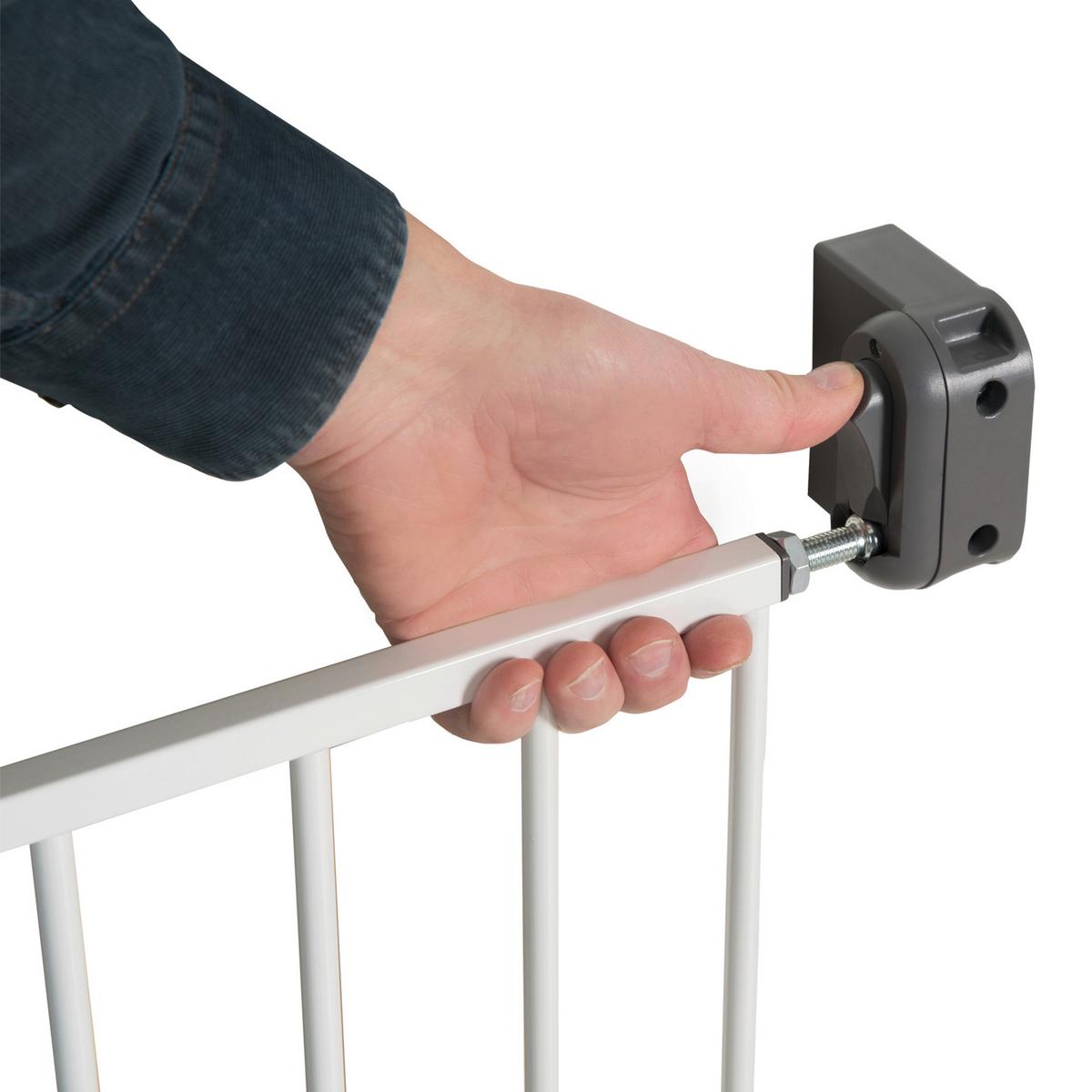 Türschutzgitter 'Easy Step' weiß - Weiß, Basics, Metall (97/78/5cm) - Roba