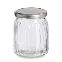 VORRATSGLAS Glas, BxHxT: ca. 9x9x11 cm - Transparent/Silberfarben, Design, Glas (9/9/11cm)