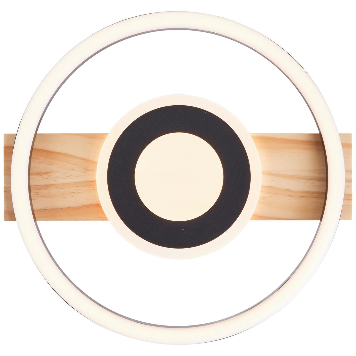 LED-Deckenleuchte G99927a76 Maureen - Hellbraun/Schwarz, Design, Holz/Kunststoff (5/39/37cm) - Brilliant