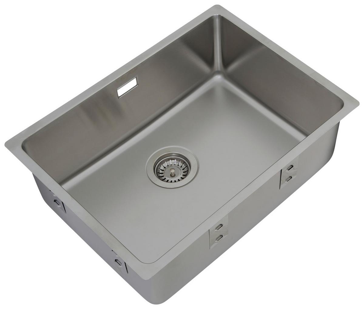 Spüle Respekta Inox Edelstahl Bxt: 59x43,5 Cm - Edelstahlfarben, Trend, Metall (59/22,5/44cm) - Respekta