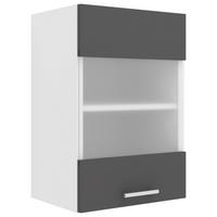 Küchenoberschrank Esilo B: 40 cm Anthrazit/Weiß - Anthrazit/Weiß, KONVENTIONELL, Glas/Holzwerkstoff (40/60/31cm) - MID.YOU