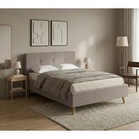 Polsterbett Rossva Lf: 200x200 Beige - Eichefarben/Beige, MODERN, Holz/Textil (200/200cm) - MID.YOU