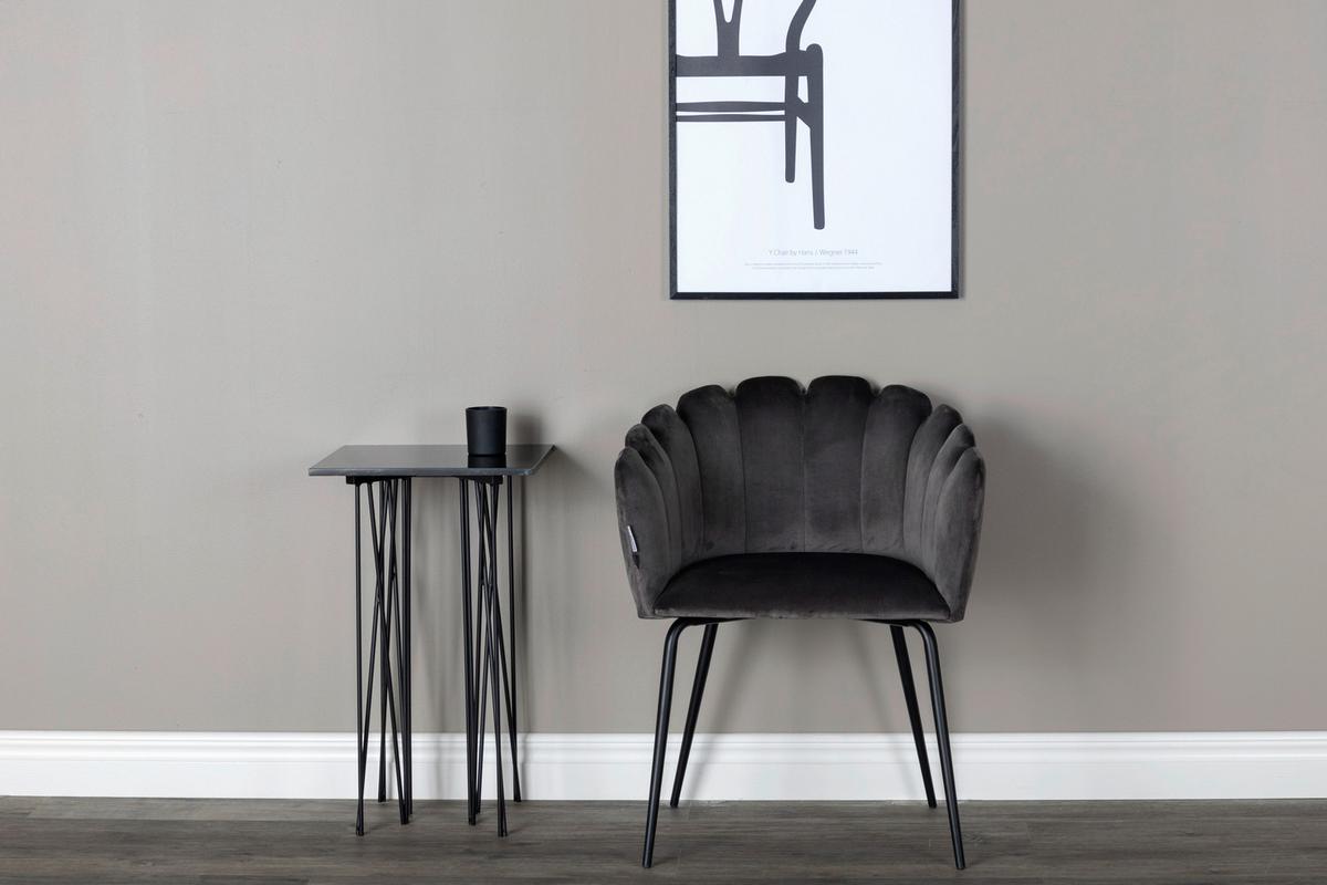 Stuhl Limhamn - Grau, Design, Textil/Metall (61/76.56/54cm) - Livetastic