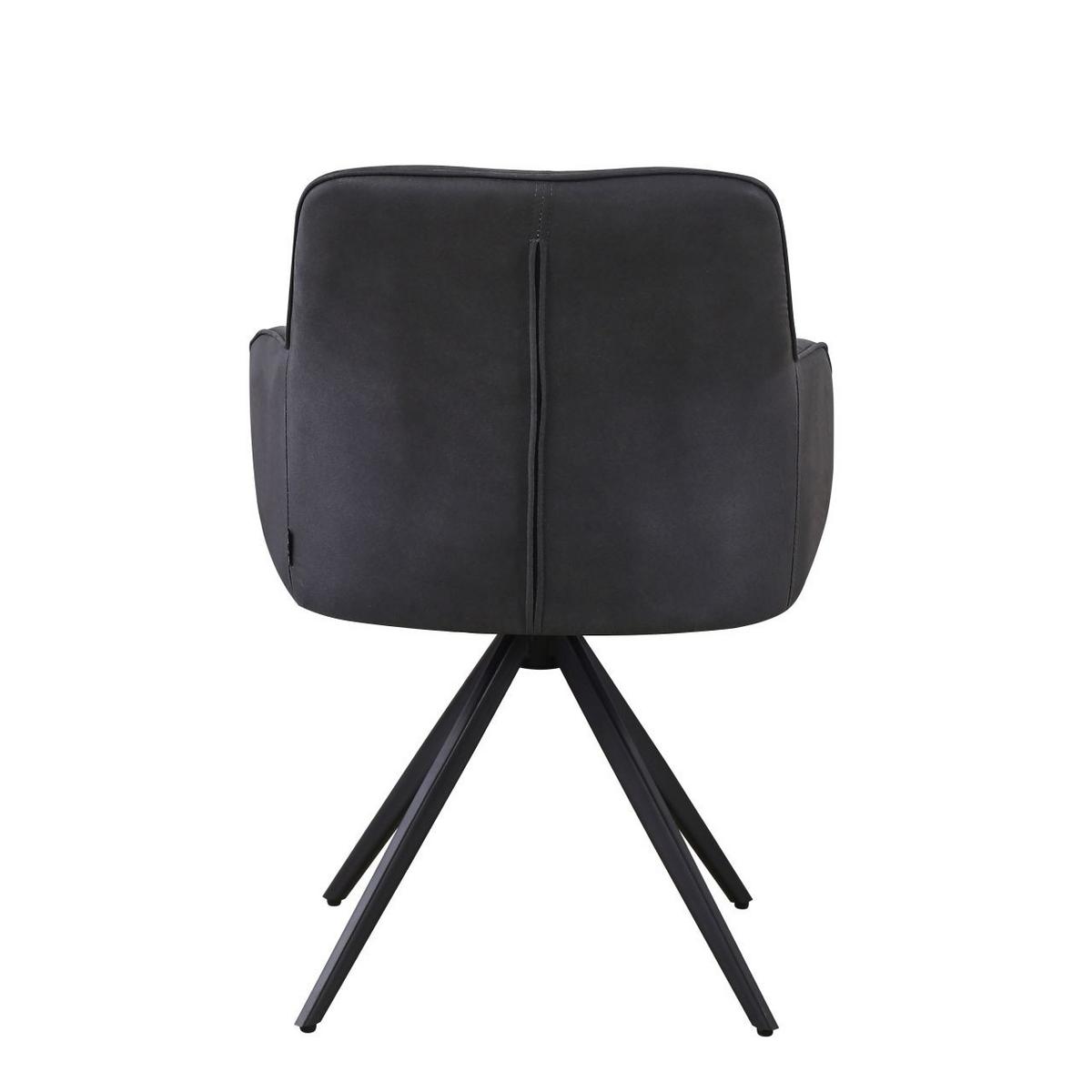 Armlehnstuhl Zwei Schwarz B: 62 cm - Schwarz, MODERN, Holz/Textil (62/83/62cm) - Livetastic