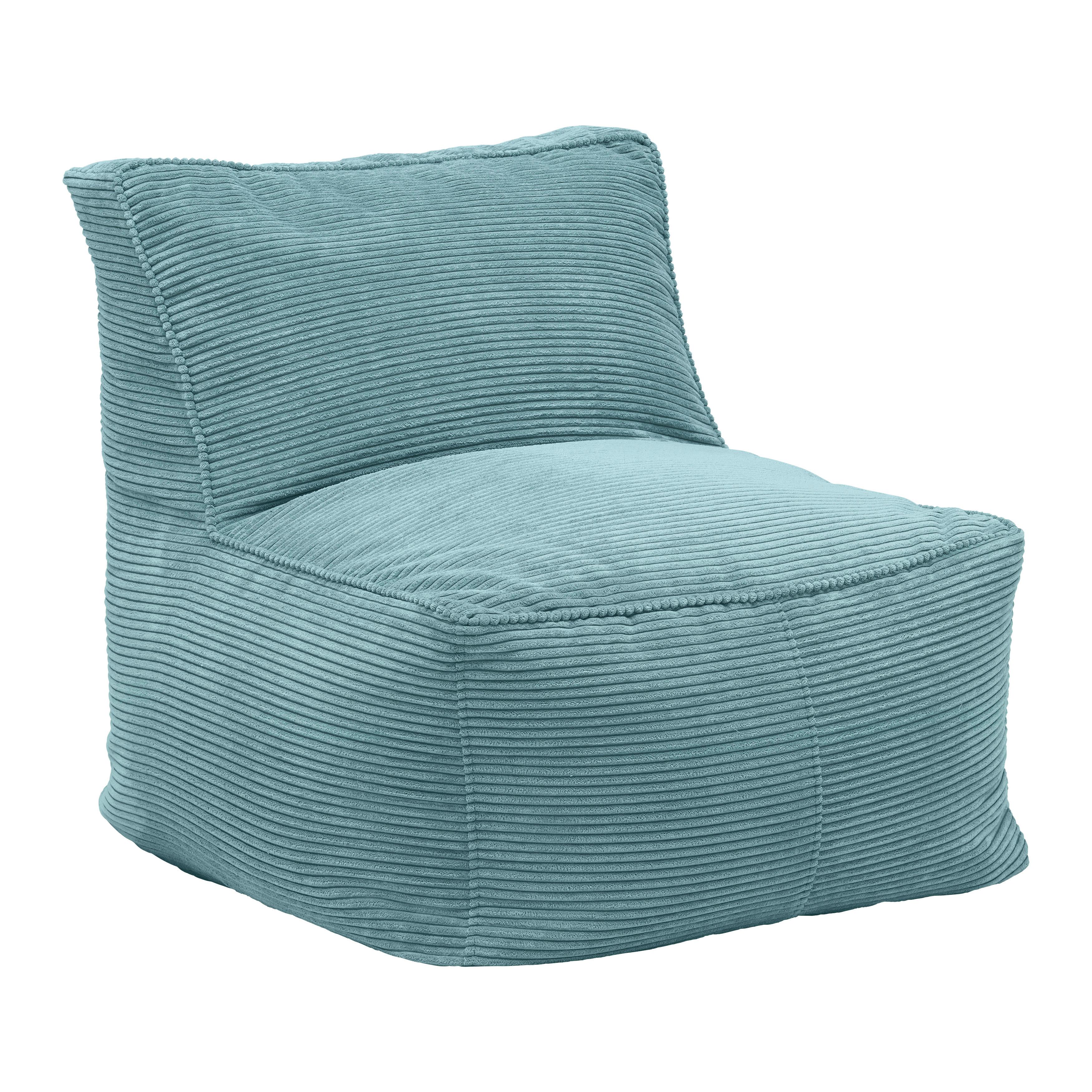 Sedací vak CAROLINE, petrolej.manšestr, max. 90 kg - petrolej, Moderní, textil (75/84/88cm) - Mömax