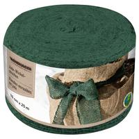 Dekoband Jute 10cm X 25m Grün - Grün, Basics, Naturmaterialien (10/250cm)