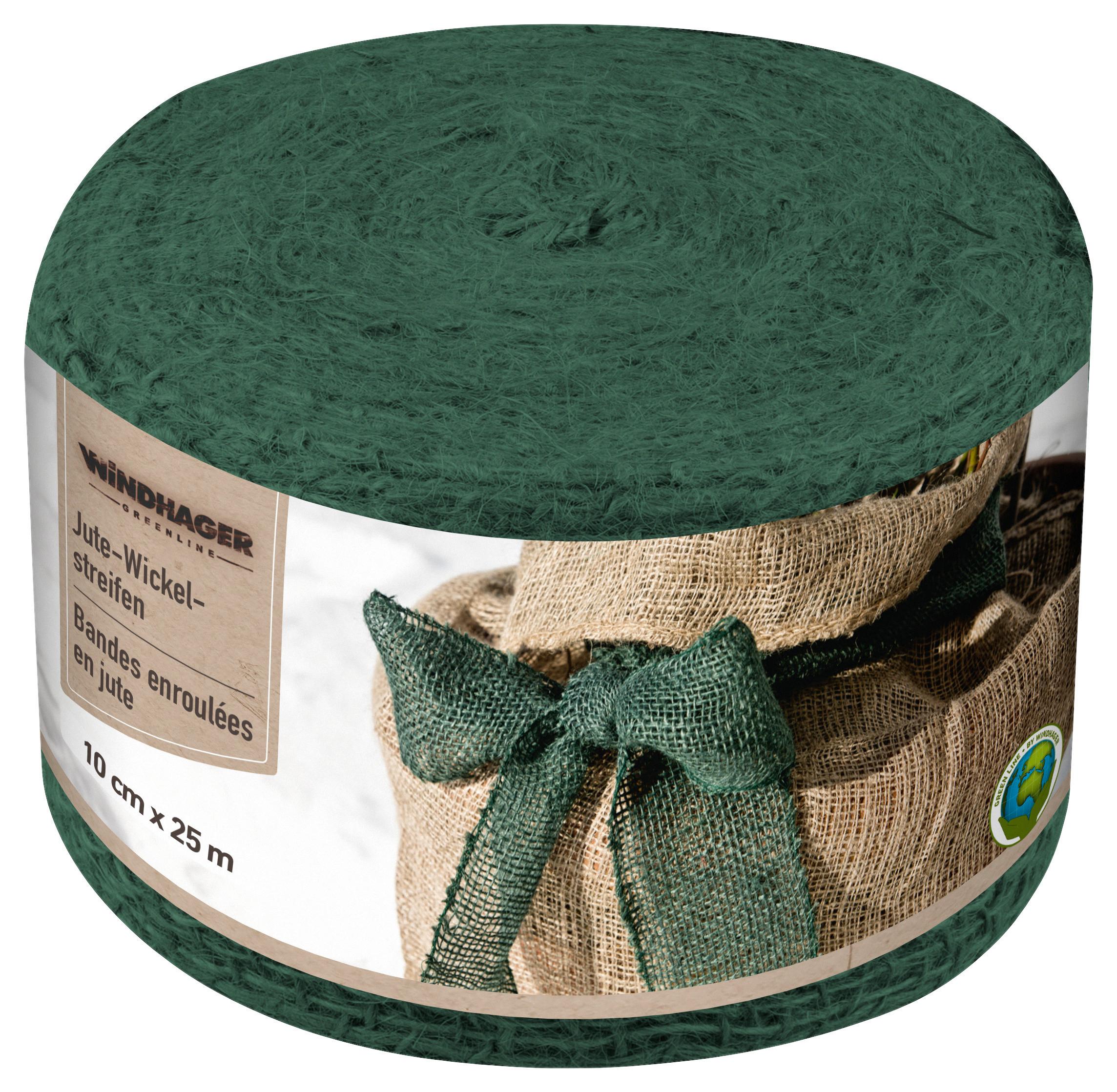 Dekoband Jute 10cm X 25m Grün