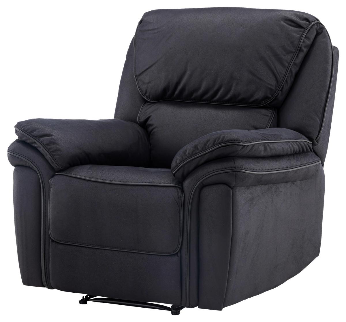Fernsehsessel Saranda - Schwarz, Design, Kunststoff/Textil (104/103/99cm) - Livetastic