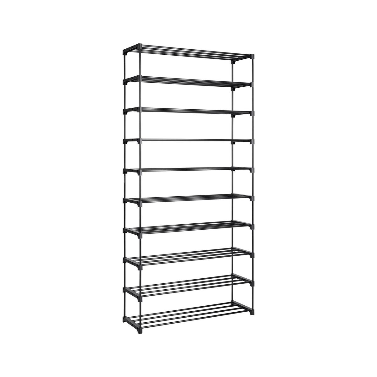 REGÁL NA TOPÁNKY GRANDO -BASED/SB- - čierna, Konventionell, kov/plast (94/194/30cm) - Based