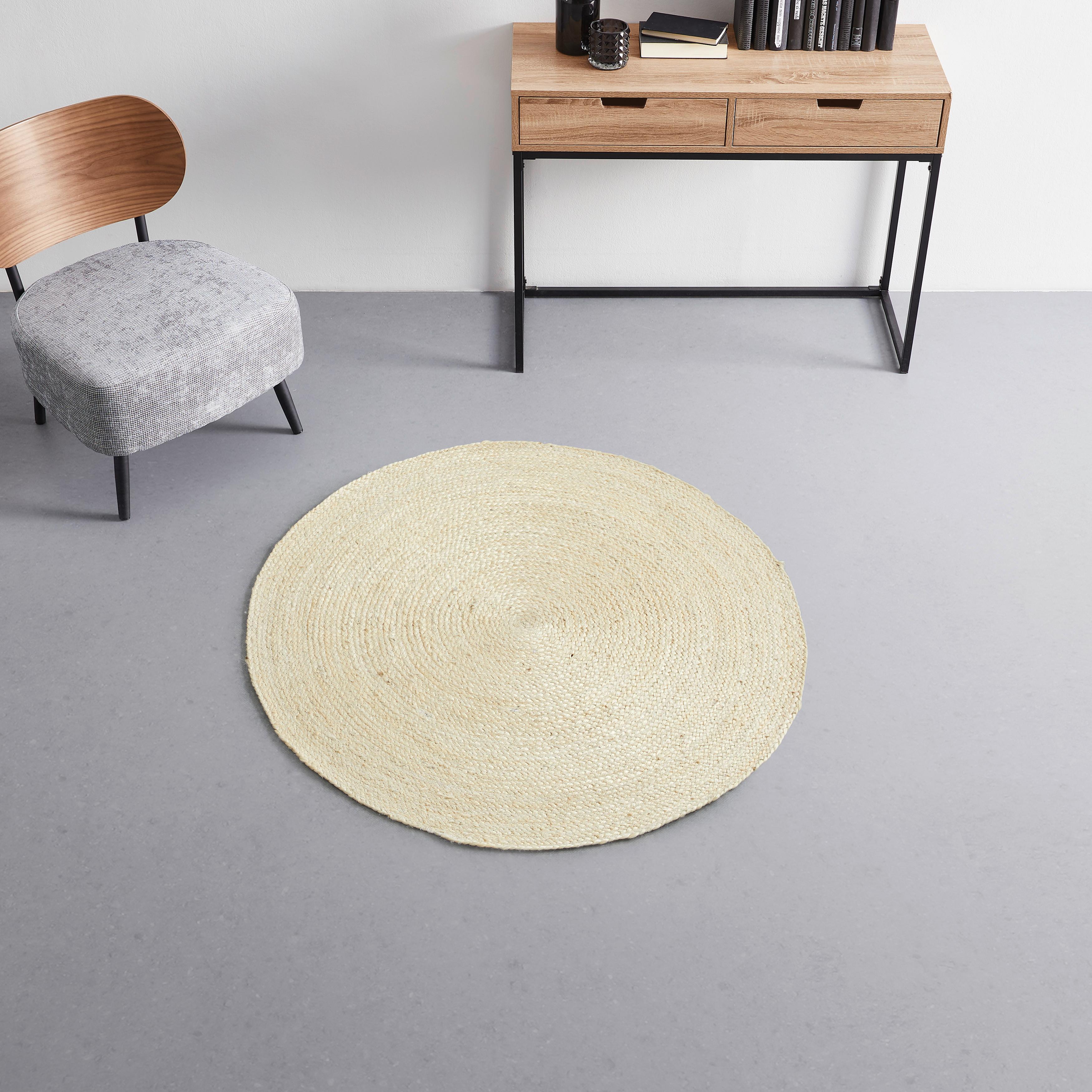 Koberec tkaný na plocho MANDI, P: 110 cm - přírodní barvy, Moderní, textil (110cm) - Modern Living