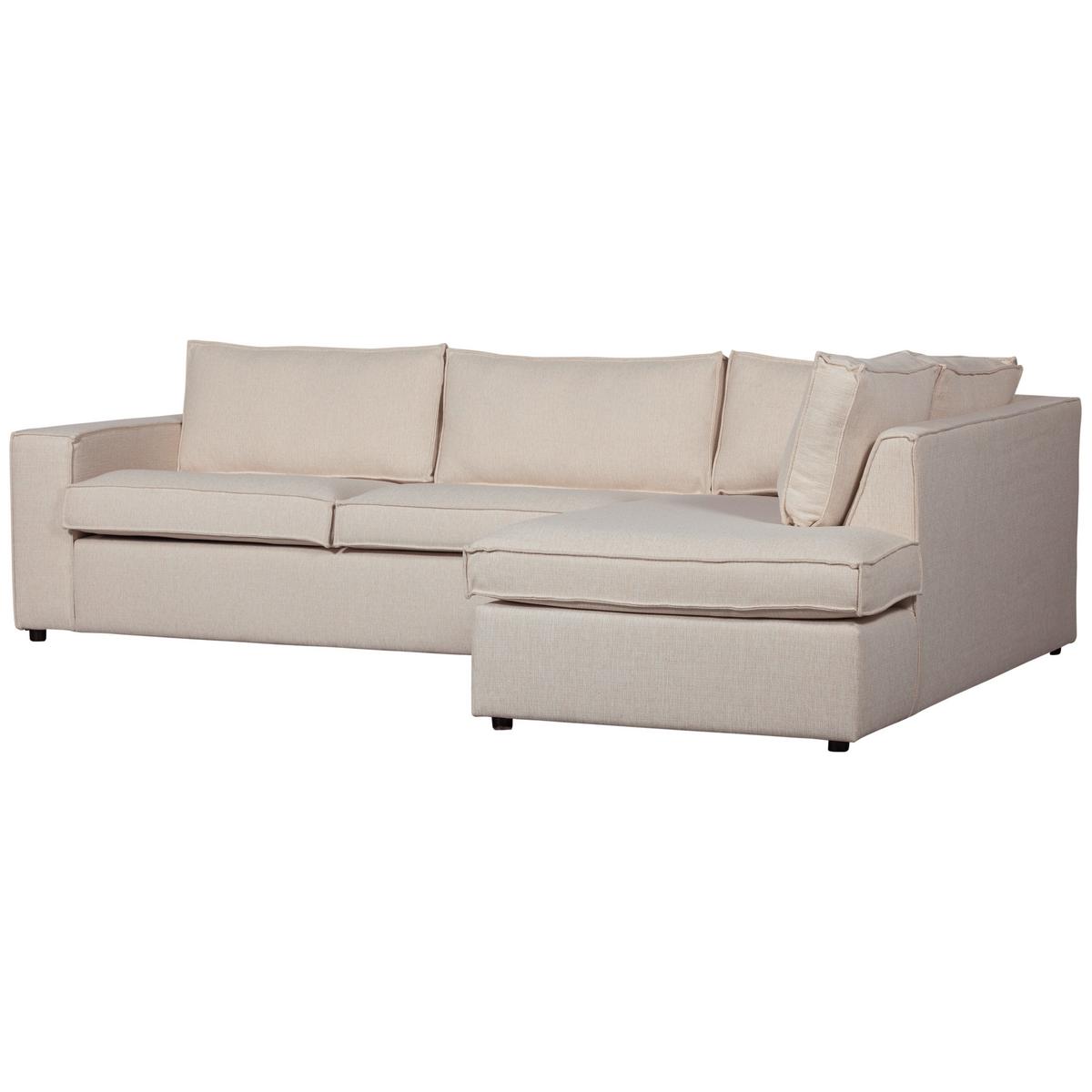 Ecksofa Thomas Naturfarben S:283x197cm - Schwarz/Naturfarben, Design, Holzwerkstoff/Textil (283/197cm) - Livetastic