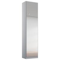 Drehtürenschrank Mit Spiegel 47 Cm Alabama, Seidengrau - Silberfarben/Hellgrau, MODERN, Holzwerkstoff (47/229/54cm)
