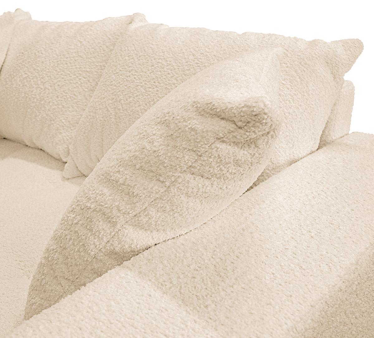 Ecksofa Pruno, Beige S: 174x247 Cm - Beige/Schwarz, Design, Textil (174/247cm) - MID.YOU