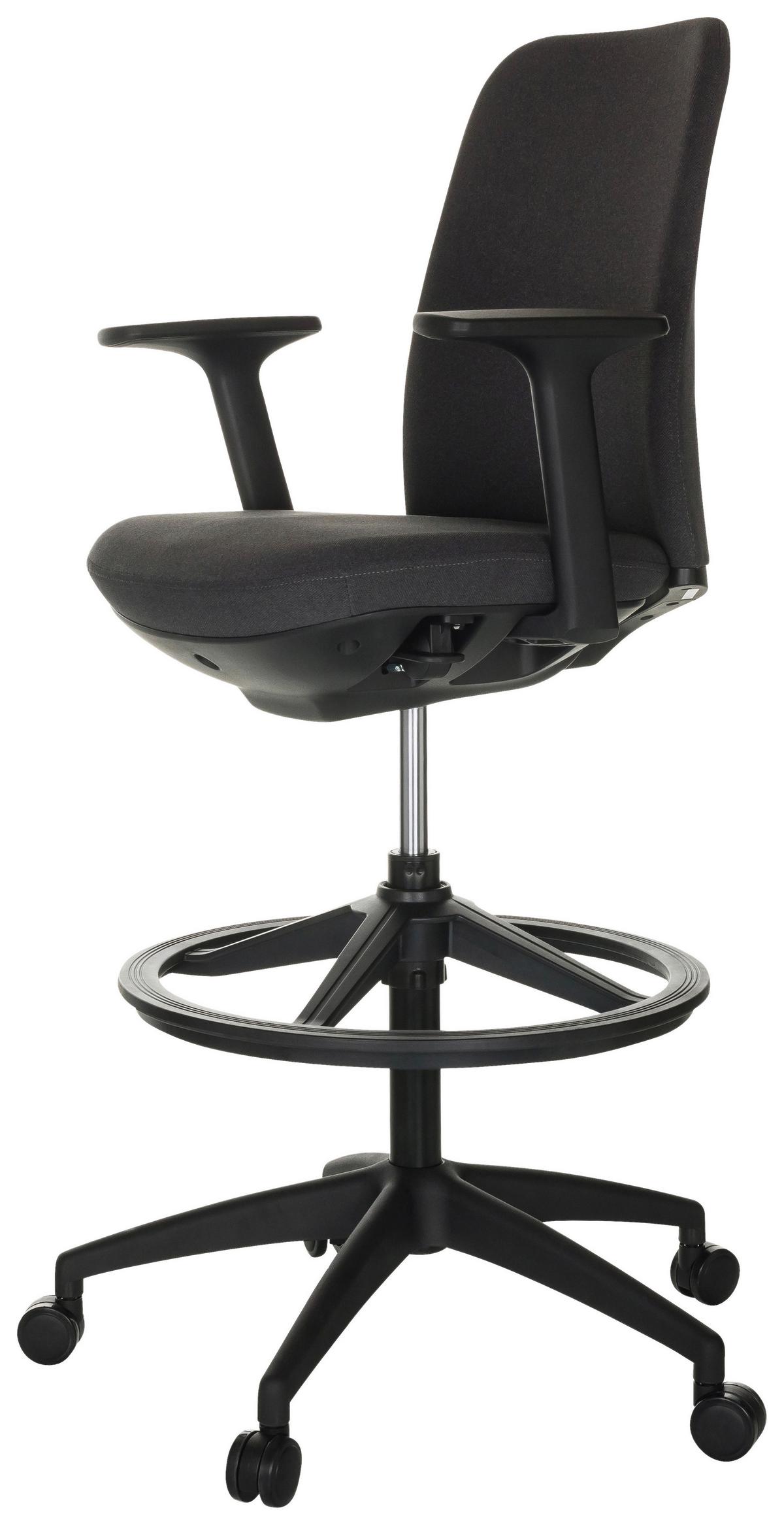Drehstuhl Nestora Work - Schwarz, Basics, Kunststoff/Textil (73/115-140/73cm) - MID.YOU