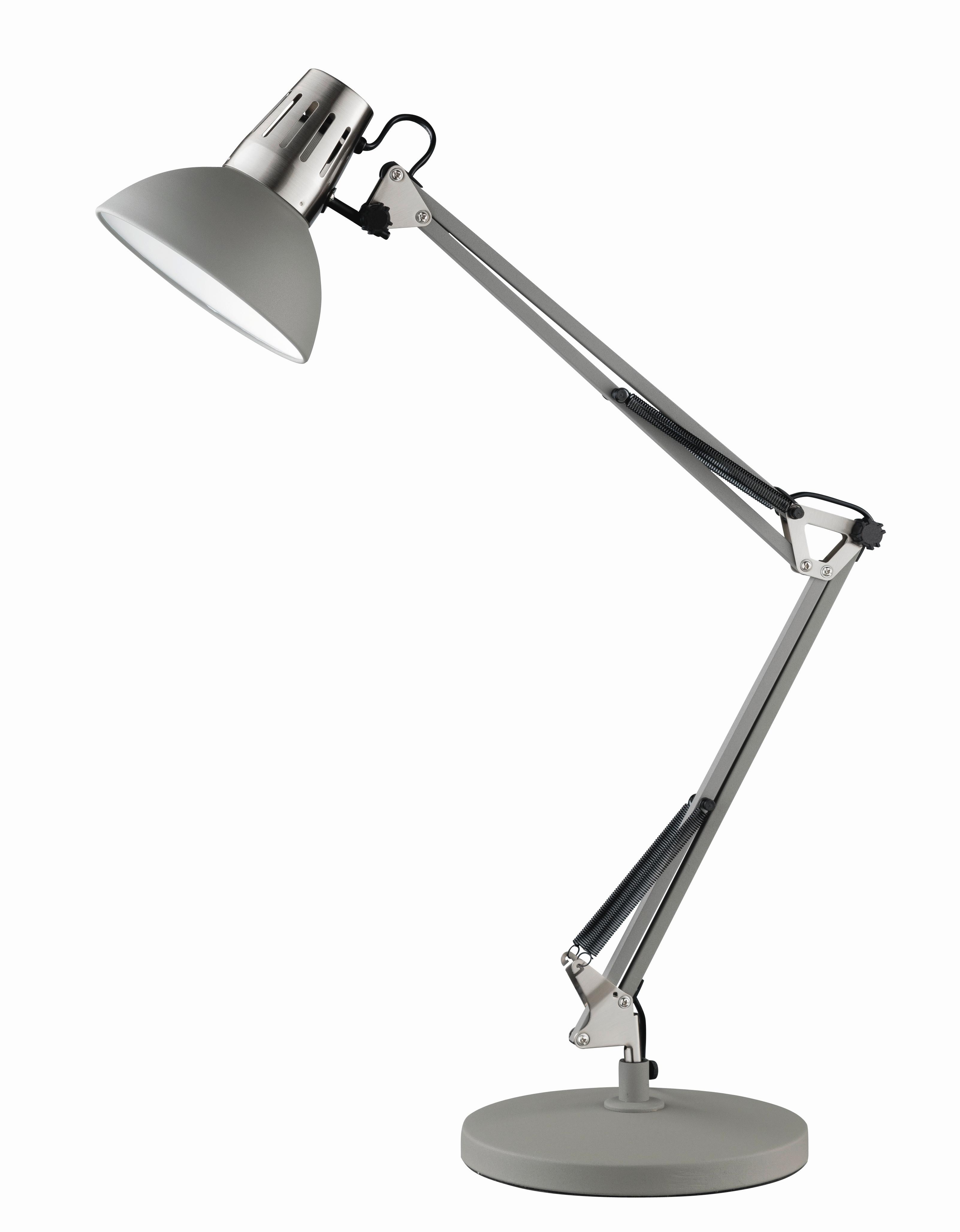 Led-schreibtischlampe Pit Grau/nickelfarben Verstellbar - Design (23/74,5cm) - Fischer & Honsel