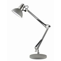 LED-Schreibtischlampe Pit Grau/Nickelfarben verstellbar - Design (23/74,5cm) - Fischer & Honsel