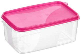 Rechteckige Frischhaltedose aus transparentem Kunststoff