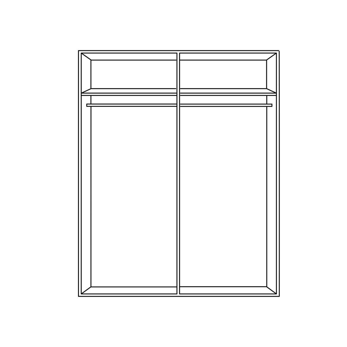 Schwebetürenschrank Reflect - Silberfarben/Eiche Artisan, MODERN, Glas/Holzwerkstoff (175/210/59cm)