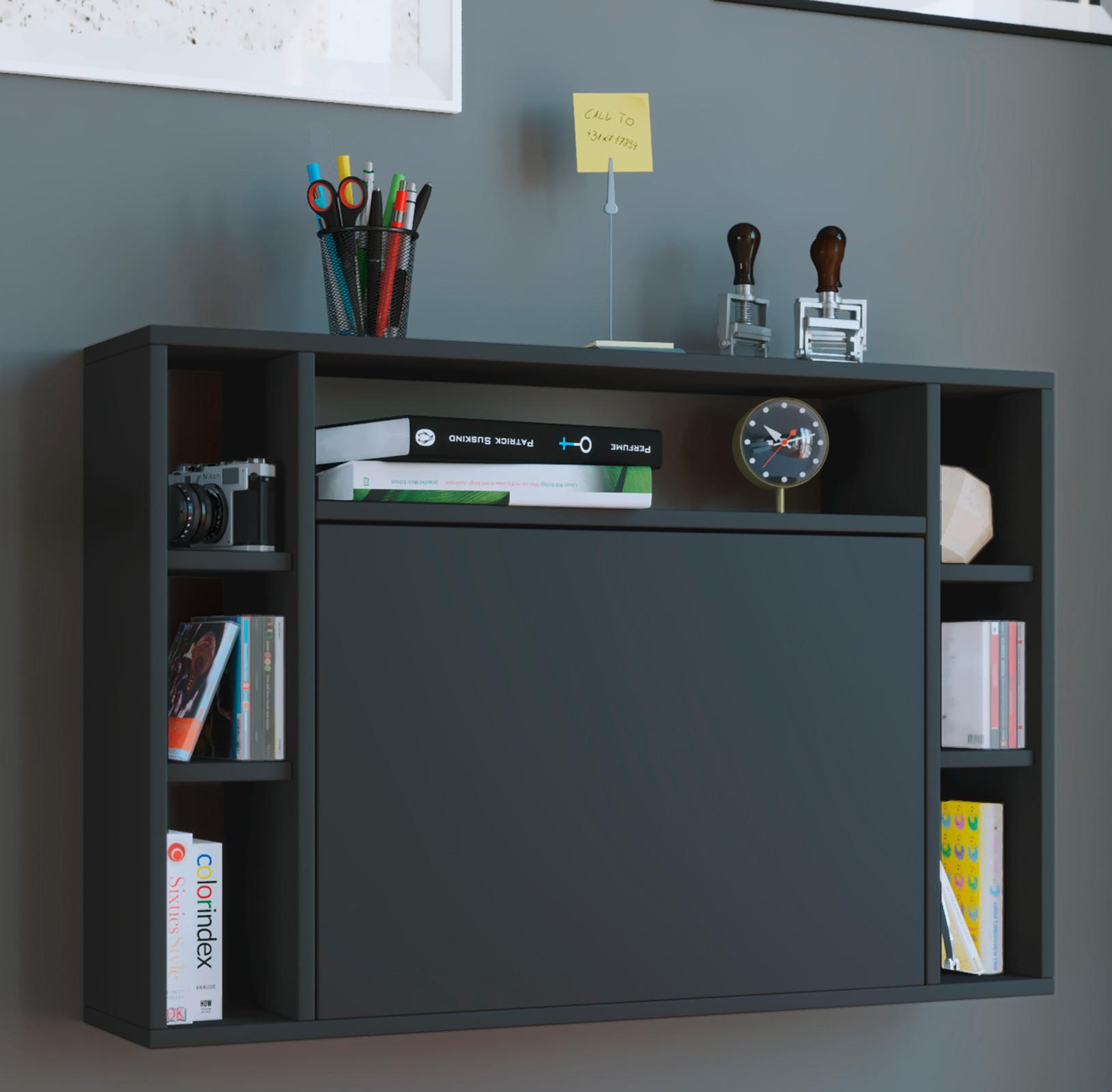 Laptoptisch Ausklappbar B: 90cm Wandila, Schwarz - Schwarz, KONVENTIONELL, Holzwerkstoff (90/20/60cm) - MID.YOU