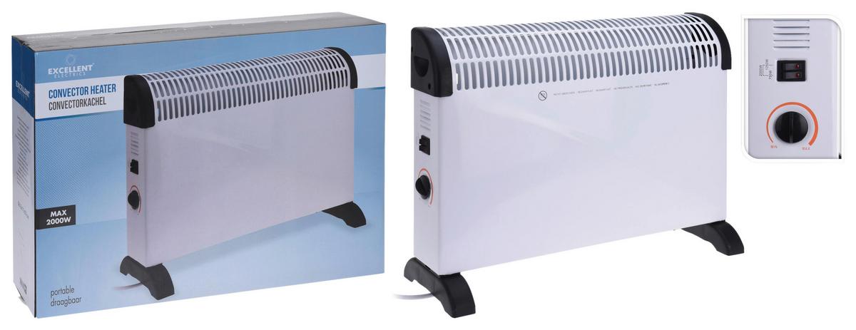 Heizstrahler Konvektorheizung - Weiß, Basics, Kunststoff/Metall (58,5/10,8/37,2cm)