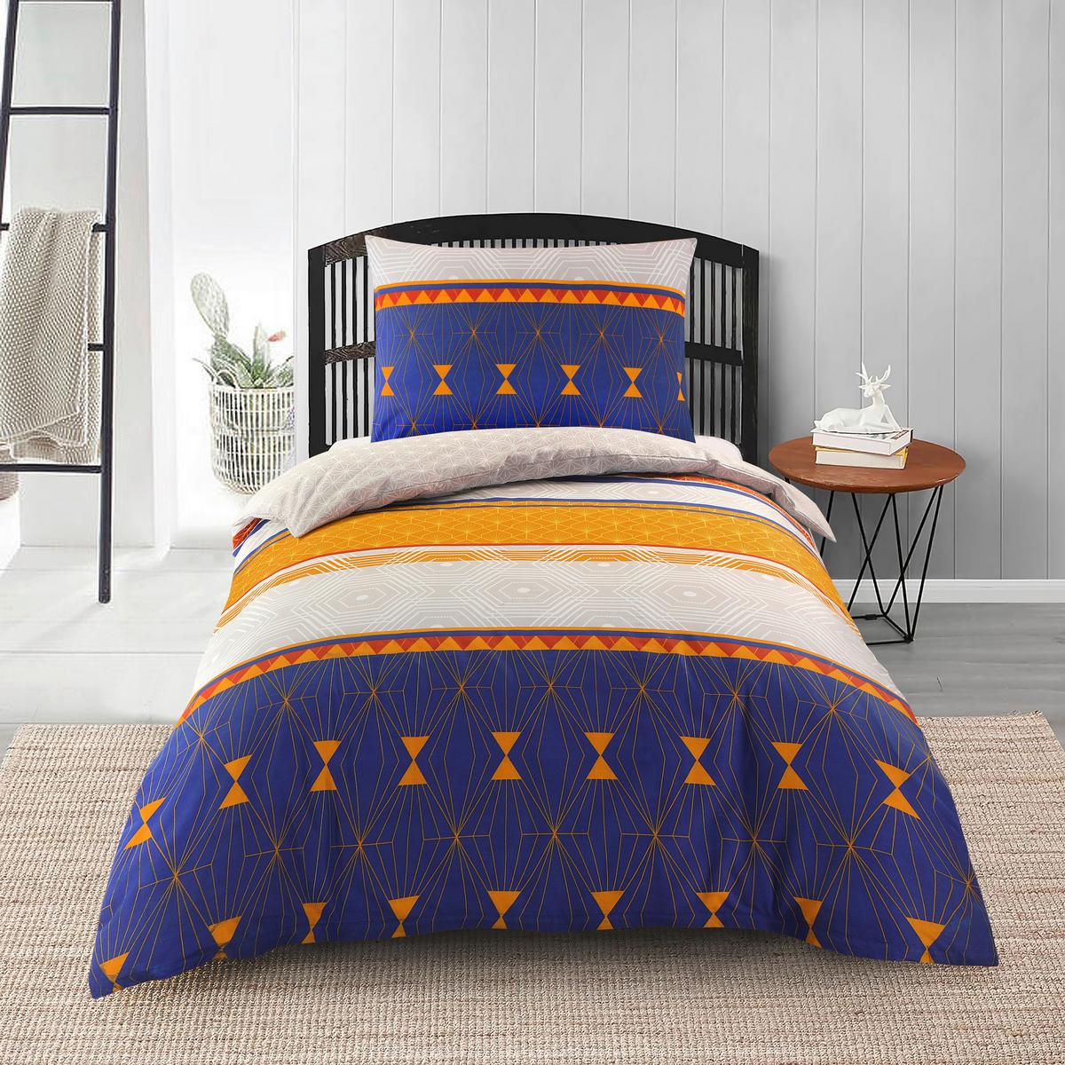 Ágyneműhuzat-garnitúra Pauline - világosszürke/sötétkék, Modern, textil (140/200null) - Luca Bessoni