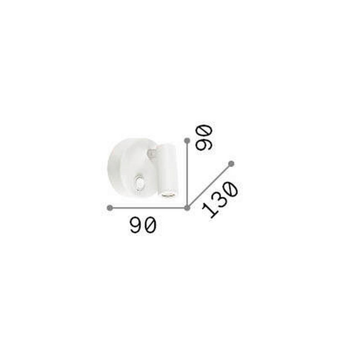 Led-wandleuchte Nero Schwarz D: 9 Cm - Schwarz, Basics, Metall (9/13cm) - Ideal Lux