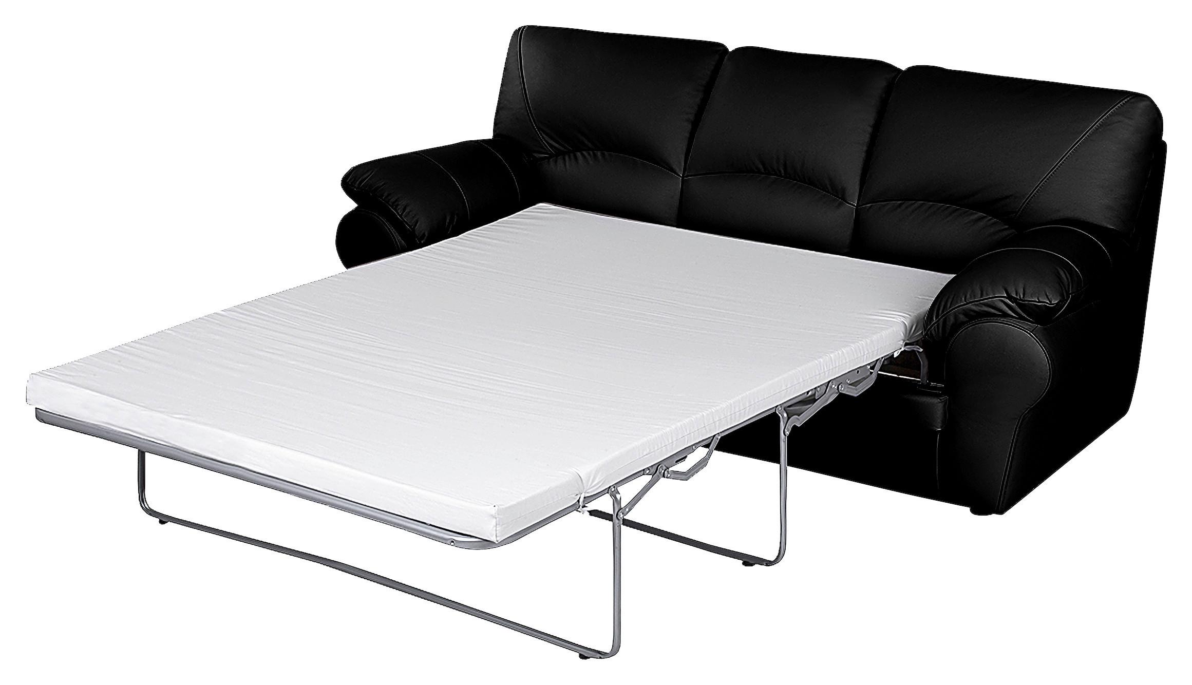 Schlafsofa Oslo Schwarz B: 205 Cm - Schwarz, Design, Leder (205/92/85cm) - Livetastic