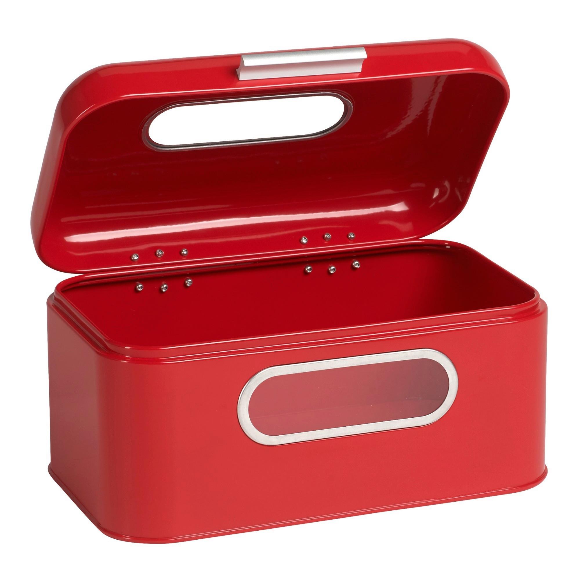 Brotkasten Ew-Bb-0199s - Rot, Basics, Metall (30/20/16,5cm) - Echtwerk