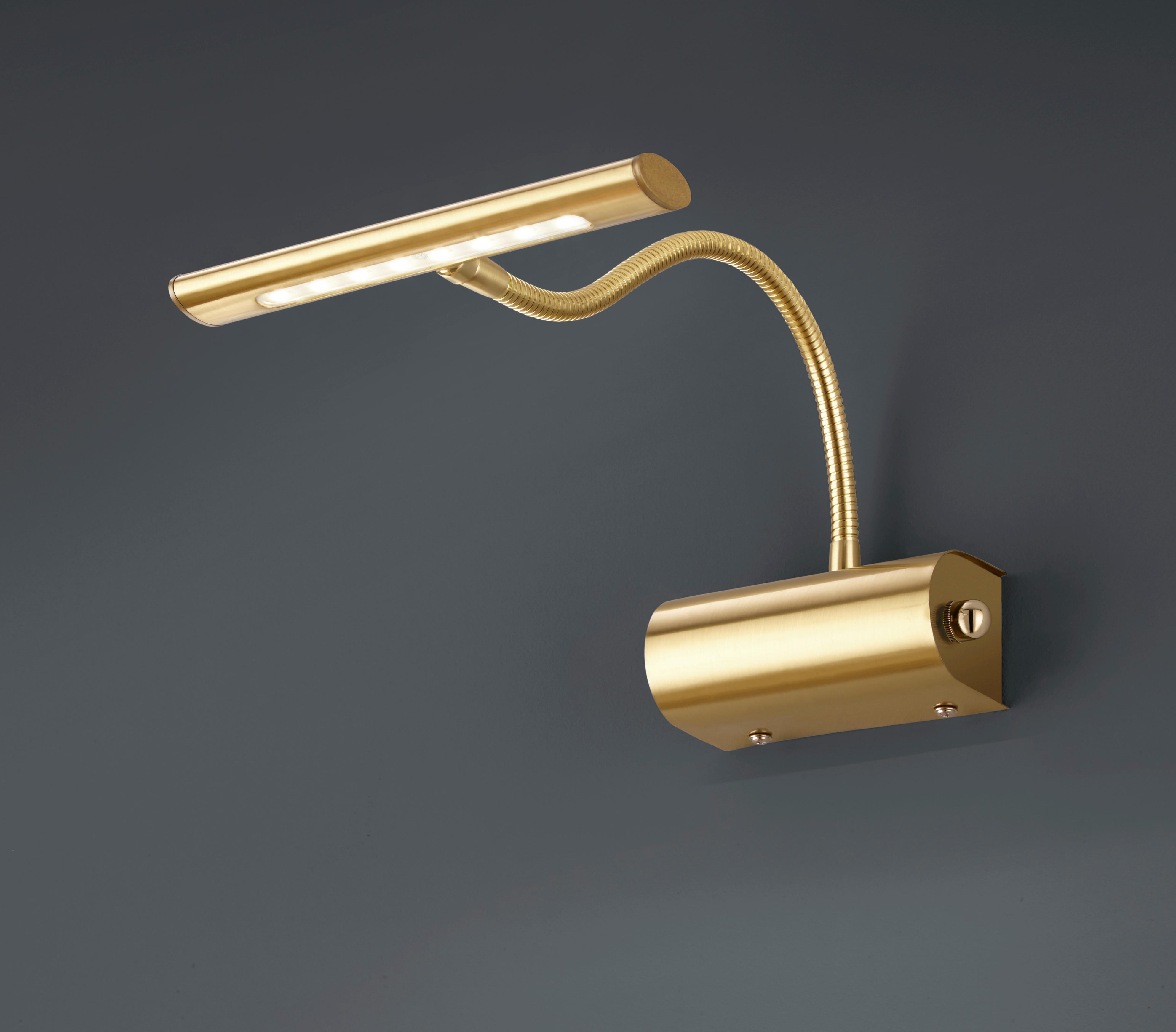 LED-Wandleuchte Curtis mit Flexarm - Messingfarben, LIFESTYLE, Metall (18cm) - Trio Leuchten