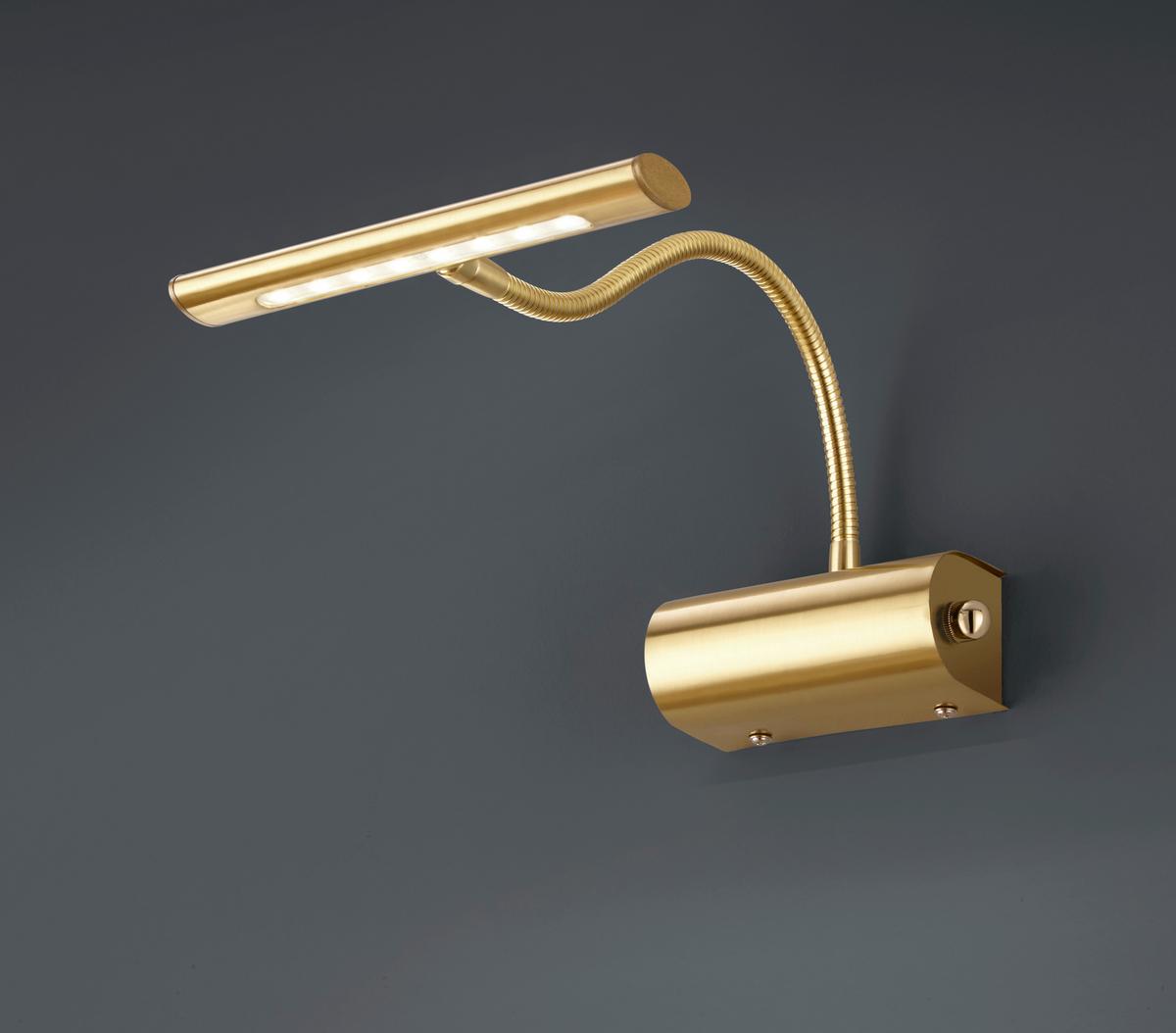 LED-Wandleuchte Curtis mit Flexarm - Messingfarben, LIFESTYLE, Metall (18cm) - Trio Leuchten